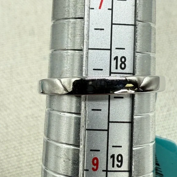 7.40 CTW Moissanite Three Stone Asscher Cut Ring 925 Silver Size 8 NWT - Picture 12 of 17